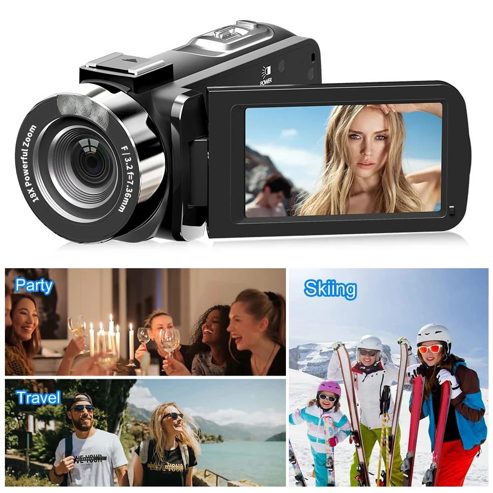 4k Digitalkamera Für Fotografie Mit Wlan Und Klappdisplay Vlogging_voghion.com