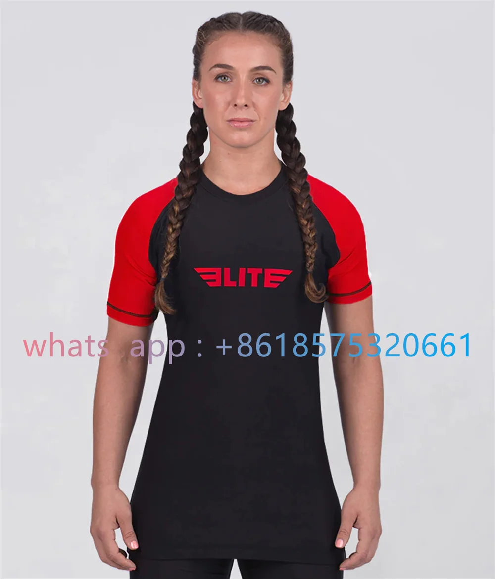 Women's Short Sleeve Jiu Jitsu BJJ Rash Guard Surf Rash Guard Surfing Diving Swimwear Tight T-Shirt Snorkeling Skins Top