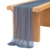 Pink Table Runner Chiffon Table Setting Semi-Sheer Dining Vintage Wedding Party Christmas Banquets Arches Cake Decor 5