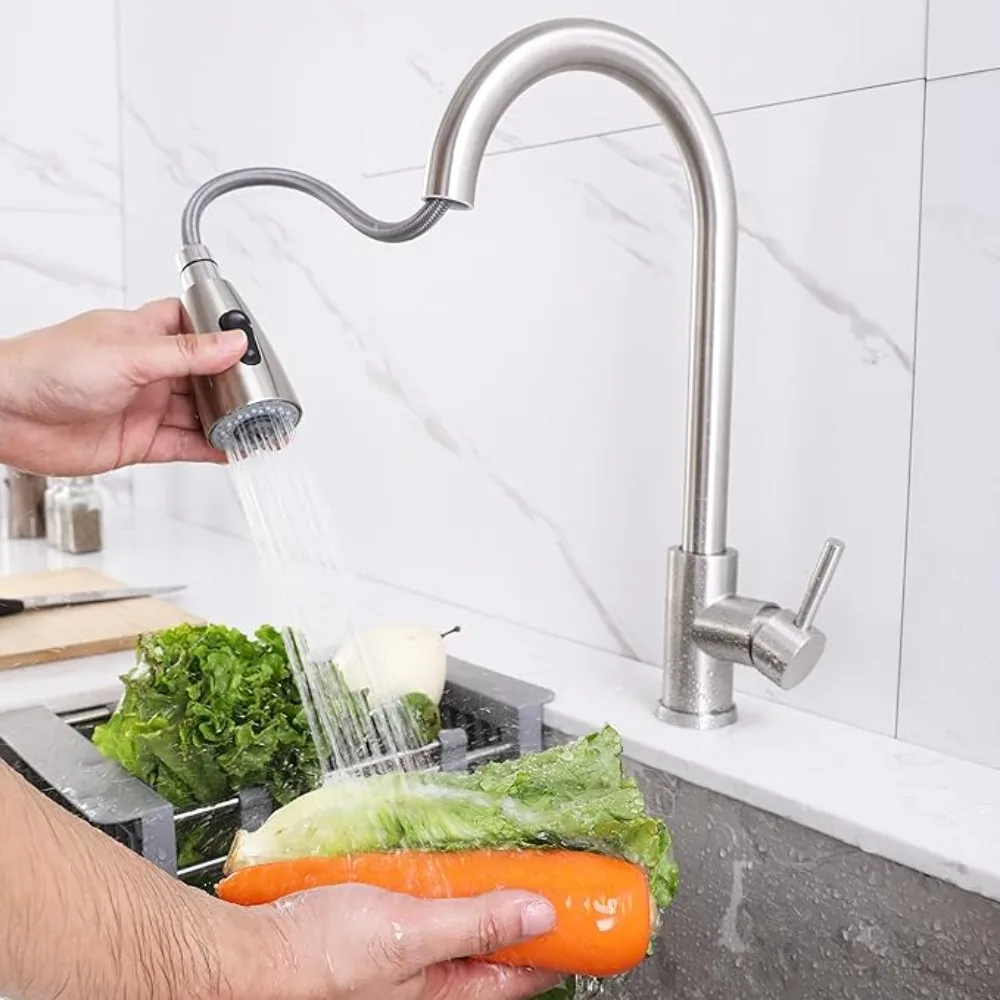 Kitchen Sink Faucet Aerator Spray Head Nozzle Pull-Out 360° Rotation Universal Splash-proof Bathroom Head Bubbler Water Saving 3