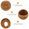 Round Rattan Tissue Box Vine Roll Holder Toilet Paper Cover Dispenser For Barthroom,Home,Hotel And Office 2