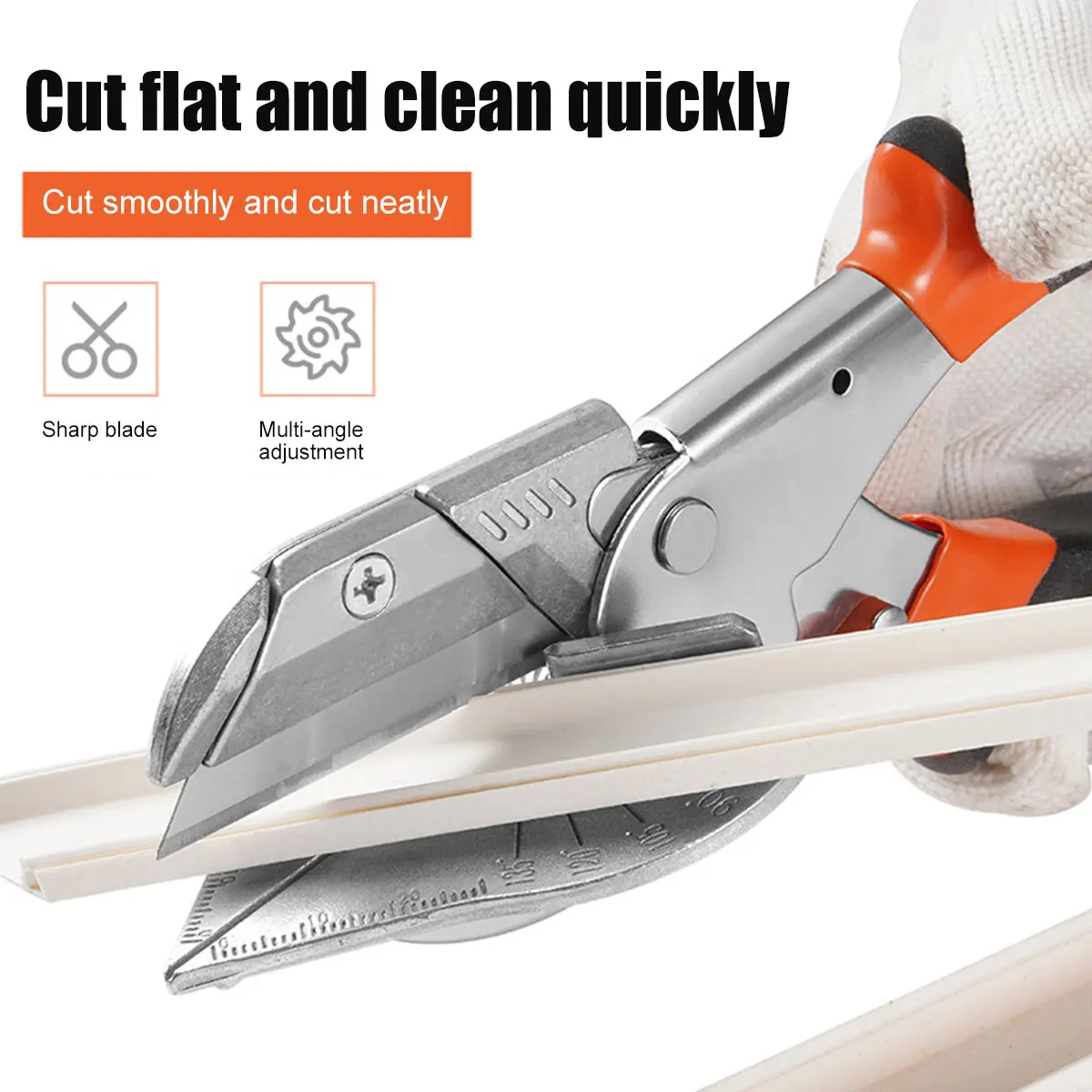 Scissors Cutter Multi Angle Miter Shear Cutter Adjustable 45-135 Degree Scissors with Blades Hand Cutting Tools For Miter Jobs 3