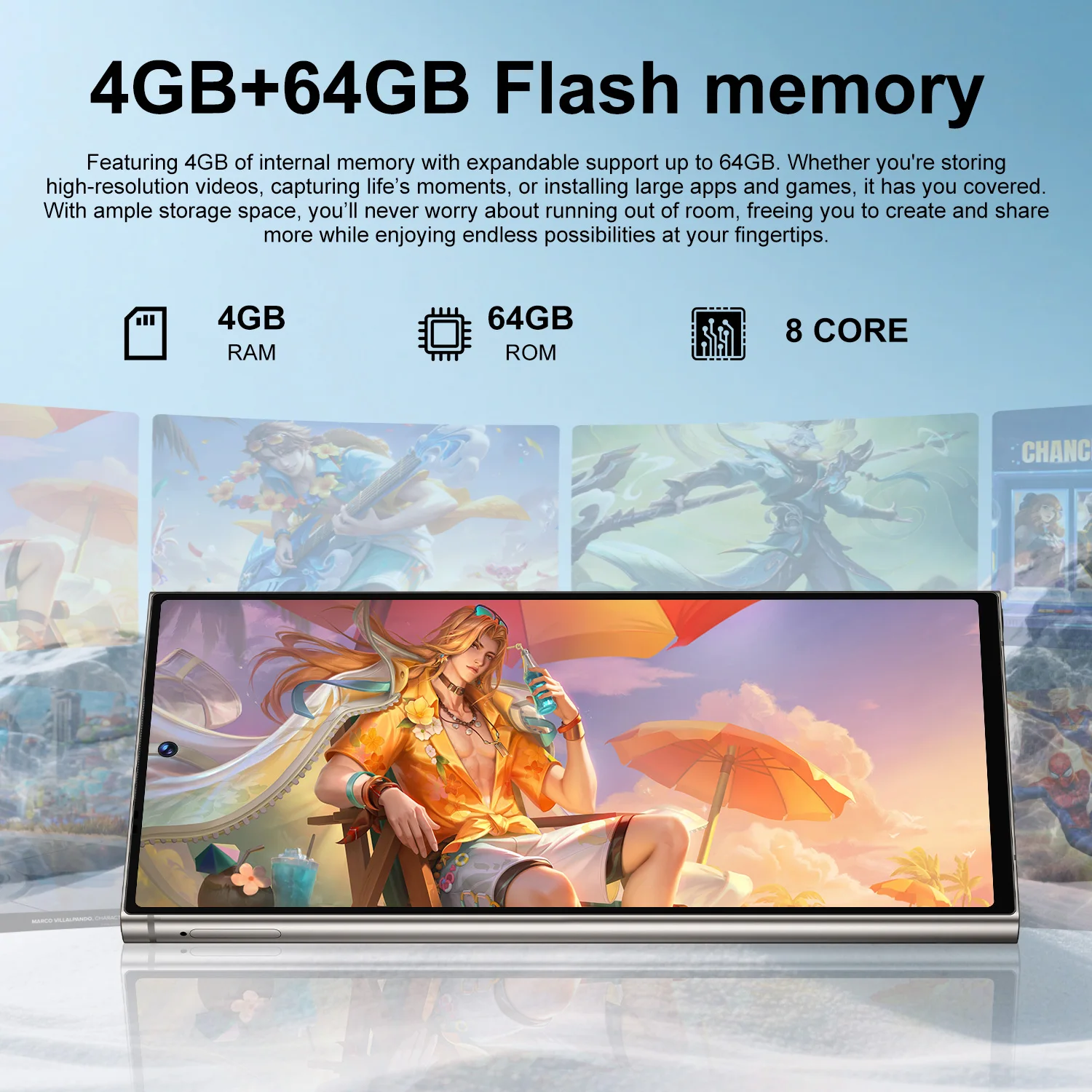 Smartphone Android IVMI Global Vision Note30 Ultra, 4 Go de RAM, 64 Go de ROM, 5+16 MP, Face ID, réseau 4G, Google Play Store, téléphones mobiles