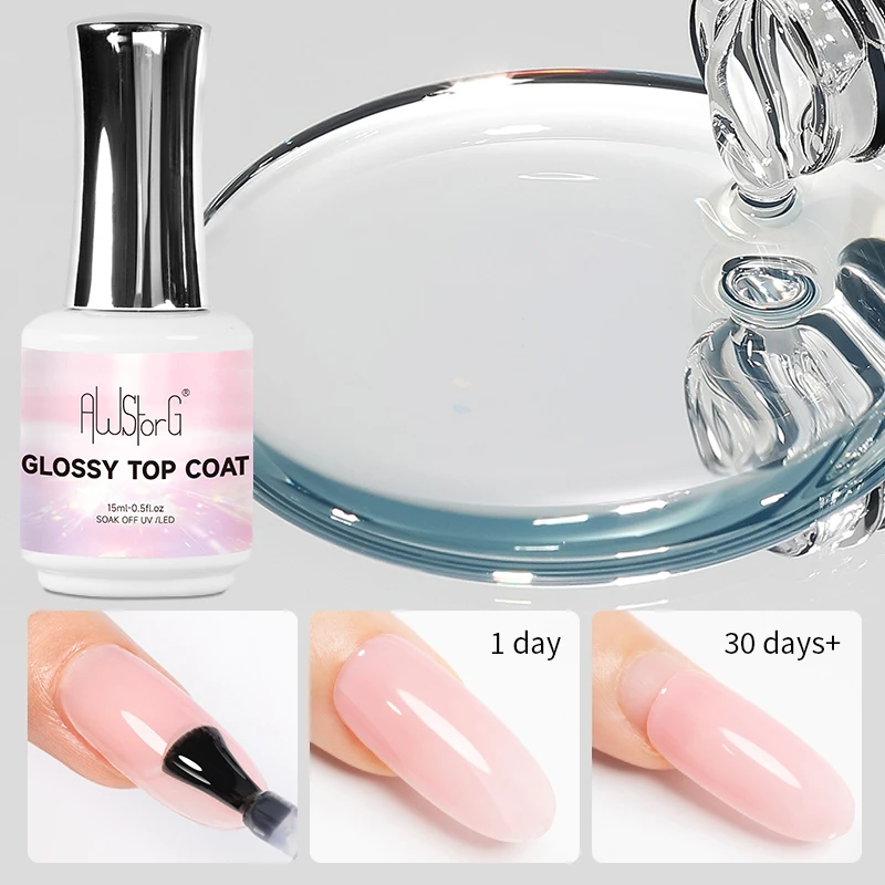 15ML Glossy Top Coat for Long-Lasting Shine and Salon-Quality Finish
