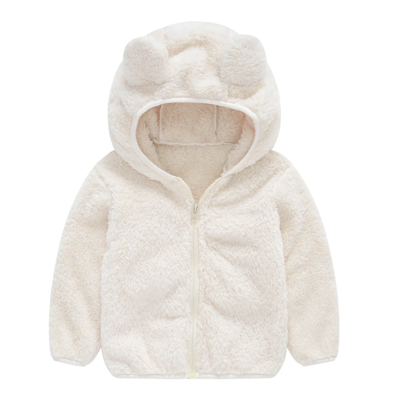 Girls Woolen Hooded Coat Solid Color Zipper Coat Children's Winter Clothes girls winter coat