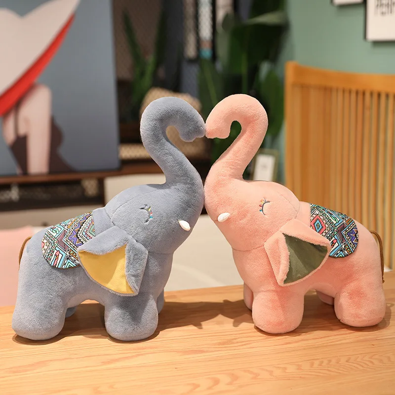 

45cm Plush Throw Pillow Imitation Elephant Doll Plush Toy Couple Elephant Doll Sofa Cushion Children's Comfort Pillows Doll Gift