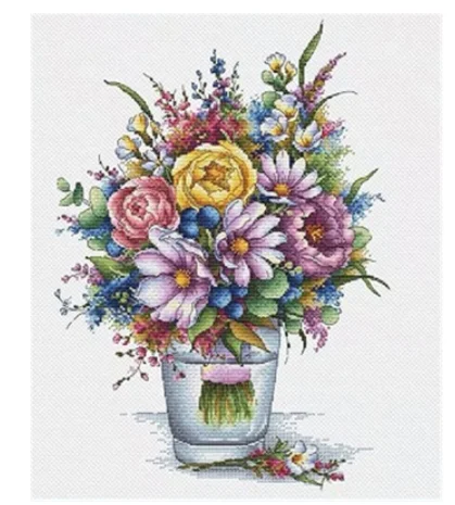 DIY Homefun Cross Stitch Kit - Counted Cross-Stitching Set with New Pattern