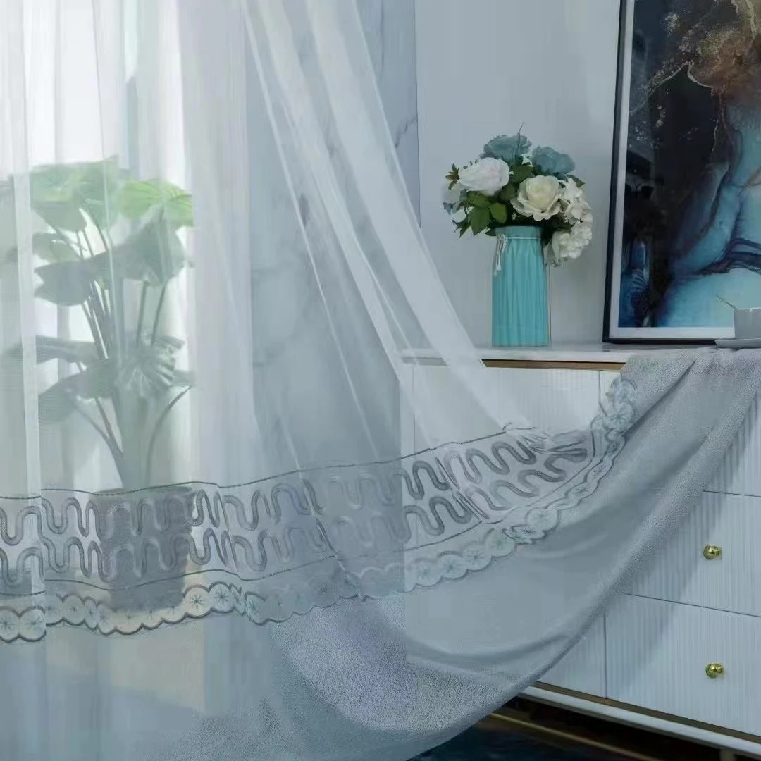 Top Quality White Semi Crushed Sheer Curtains For Living Room Window Solid Color Long Tulle Bedroom Curtain Voile Party Drapes