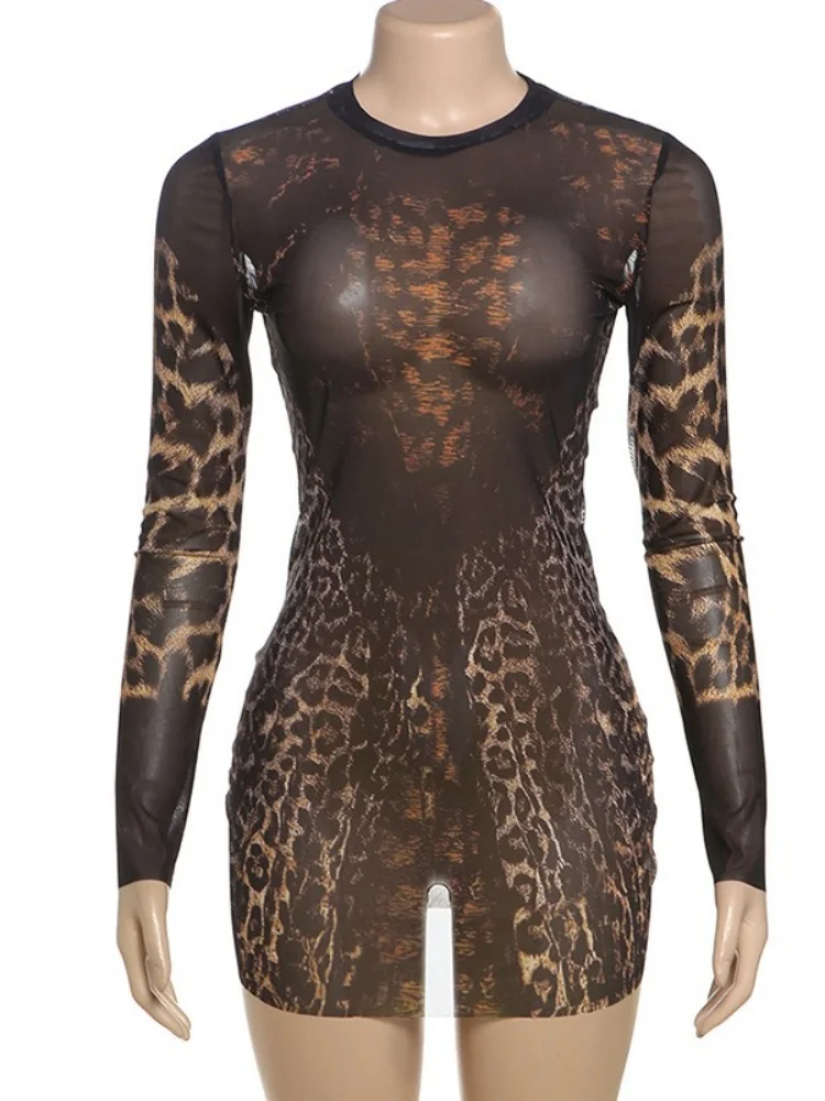 Wmstar Dresses for Women Wholesale Fashionable Street Trend Sexy Tulle See Through High Waist and Hip Dress Drop Shopping