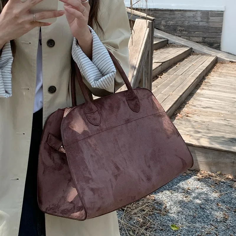 Retro Matte Tote Bag Women 2025 New Autumn Winter Durable Large Capacity Shoulder Bag Ladies Daily Commute Versatile Handbag New