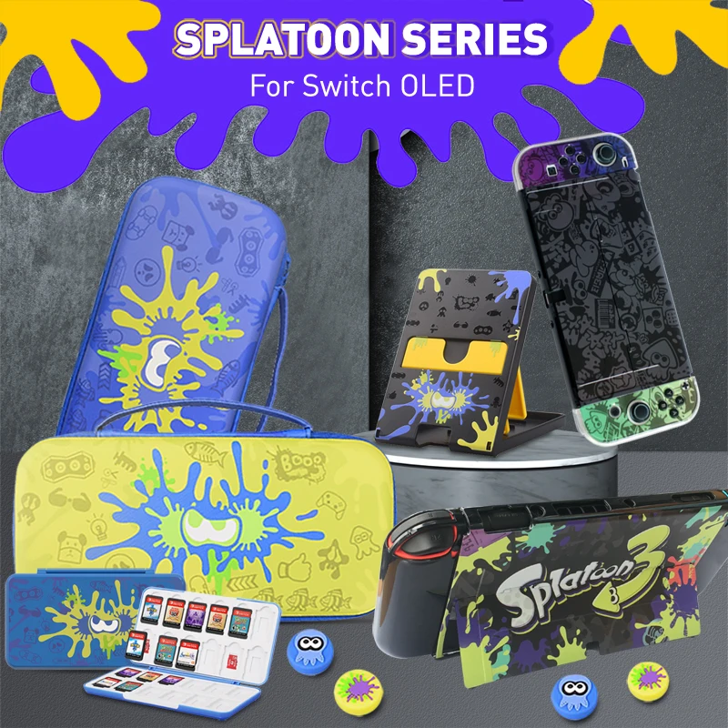 2022 Borsa Portaoggetti Stile Splatoon Per Nintendo Switch Custodia Protettiva Oled Custodia Per Il Trasporto Per Switch Oled Accessori Per Giochi