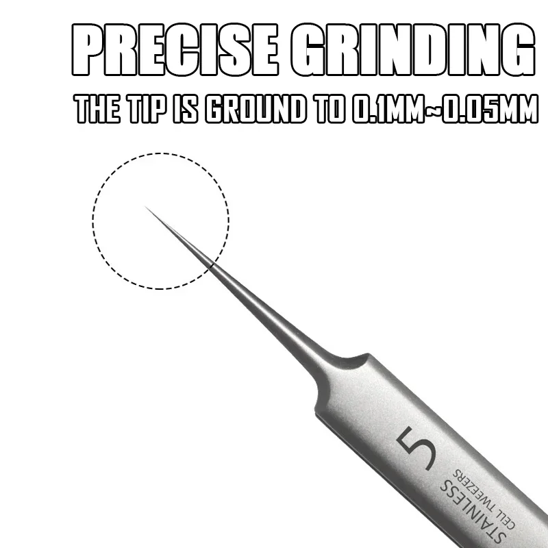 3pcs Antistatic Tweezers Straight Precision Maintenance Repair Home Work Acne Blackhead Removal Needle Tweezers Eyebrow