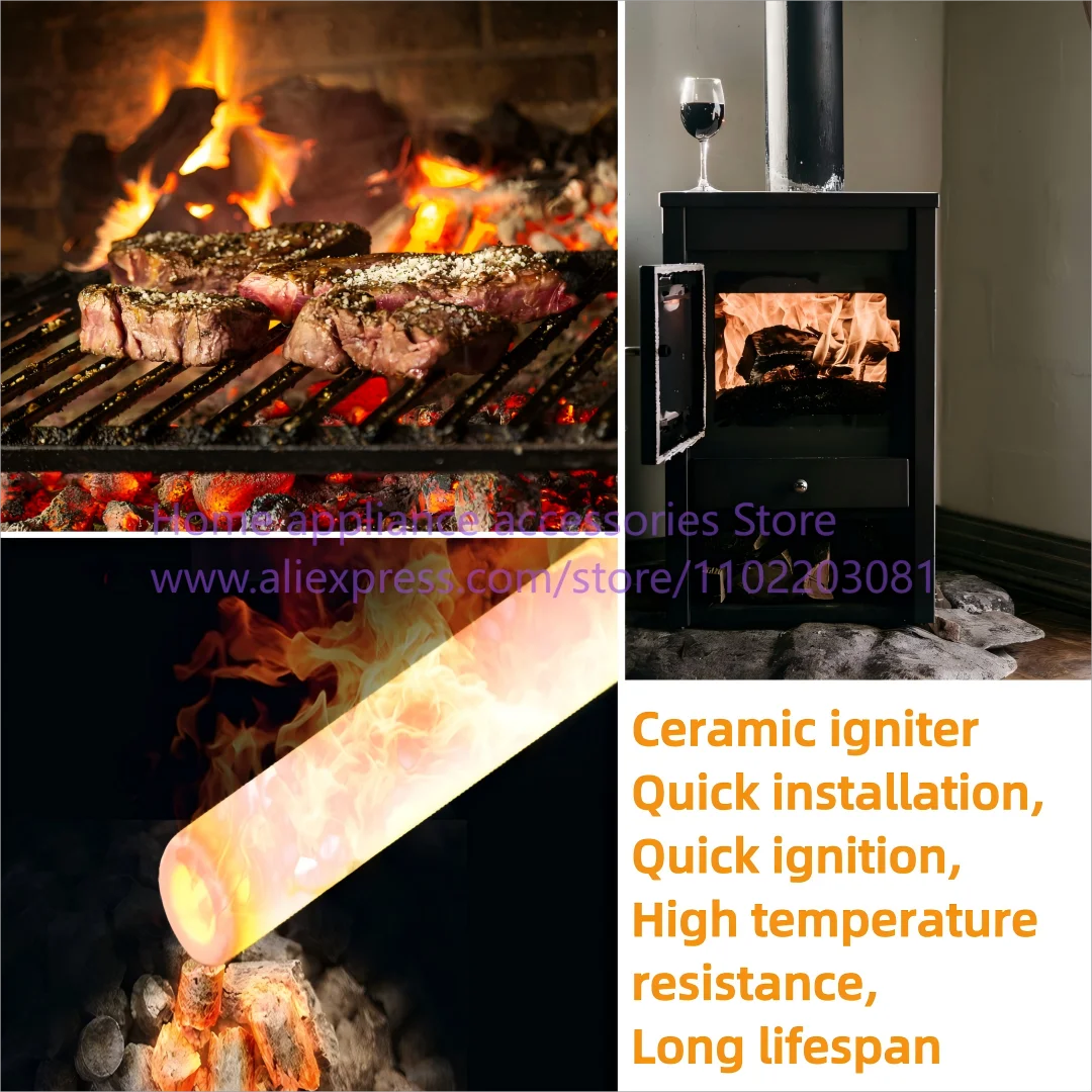 Universal 230V300W wood pellet furnace igniter with ceramic ignition rod for fast ignition and long service life
