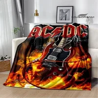 Rock band AC/DC retro printed blanket Flange warm blanket picnic blankets cubre cama throw blanket bed linings Birthday Gift 1