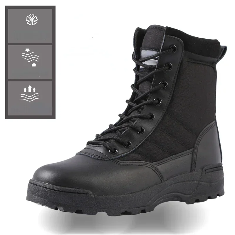 

Tactical Military Boots Men Boots Special Force Desert Combat Army Boots Outdoor Hiking Boots Ankle Shoes Men Work Safty Shoes