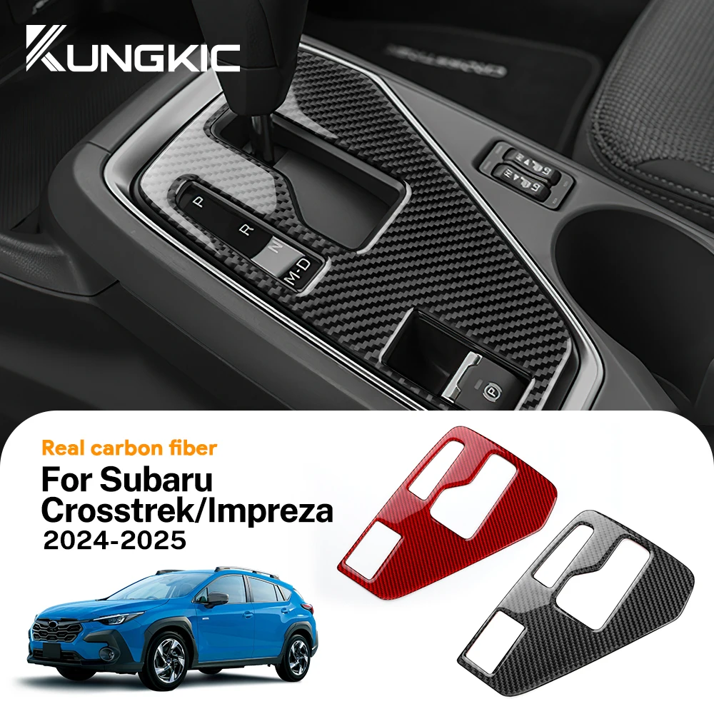 Настоящая мягкая наклейка из углеродного волокна для Subaru Crosstrek Impreza 2024 2025 USDM Базовая версия LHD Автомобильная переключение передач панель внутренняя отделка