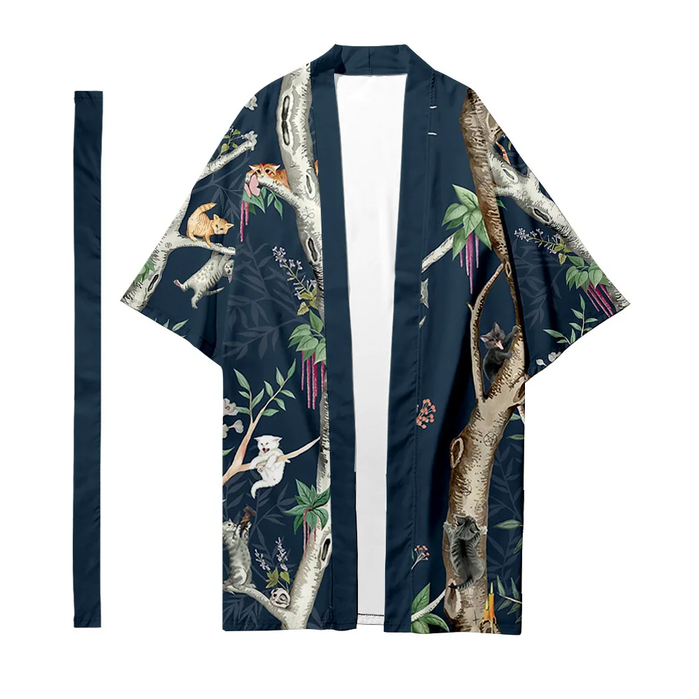 Men-s-Japanese-Traditional-Ethnic-Long-Kimono-Cardigan-Male-Samurai ...