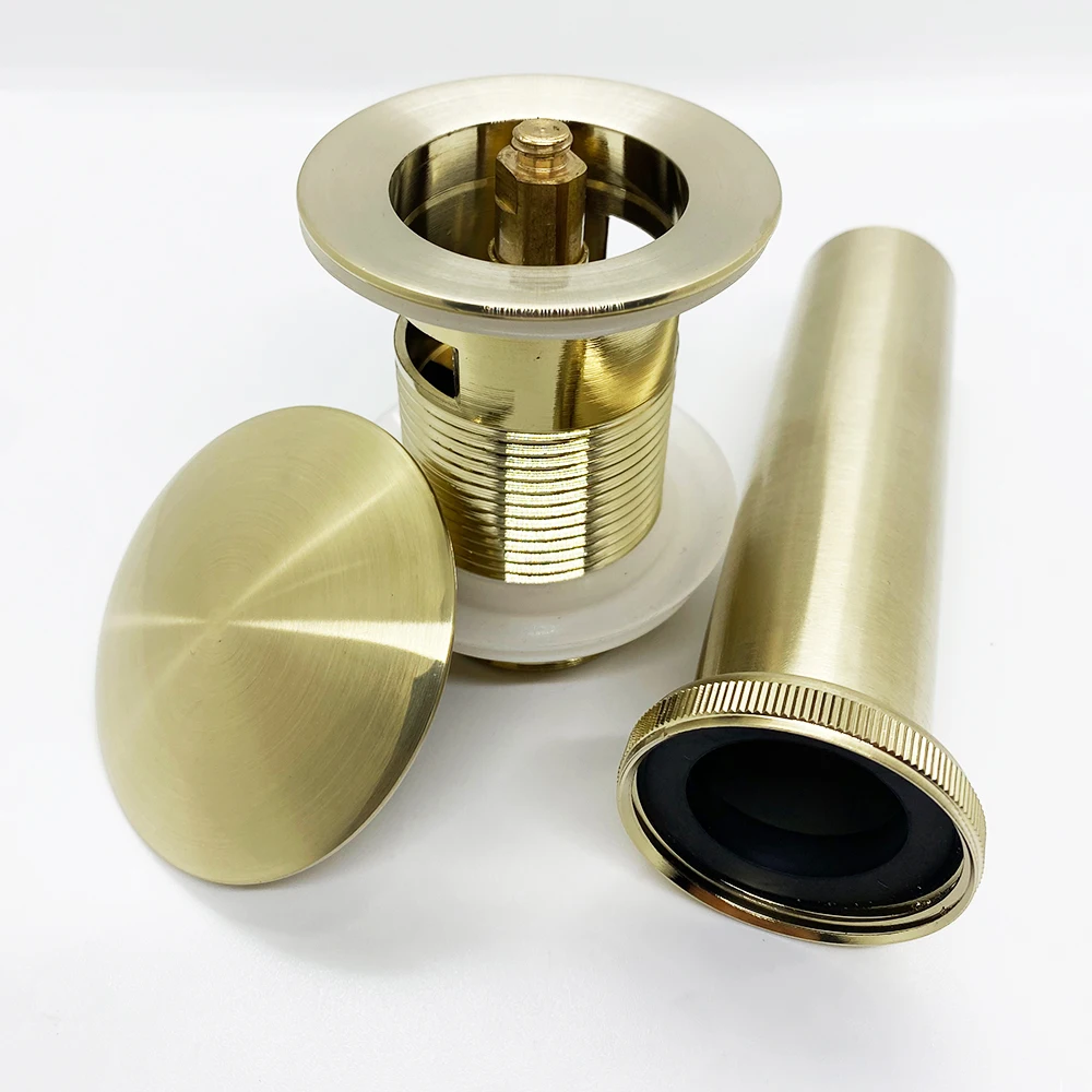 Bathroom Pop Up Drain Pipe Kits Sink Waste Stopper Valve Washbasin Water Head Leaking Stopper Set 8 Colors Gunmetal Grey White drain stopper basin drain stopper bathroom sink plug silicone drain stopper washbasin drain plug bathroom sink stopper sink drain pipe set