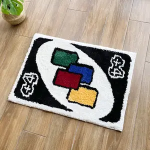 LAKEA UNO Reverse Card Rug for Girls Rooms Multicolour Hand Tufted Rug for  Birthday Gift Fluffy Tufted Rug Soft Rectangle Mat - AliExpress