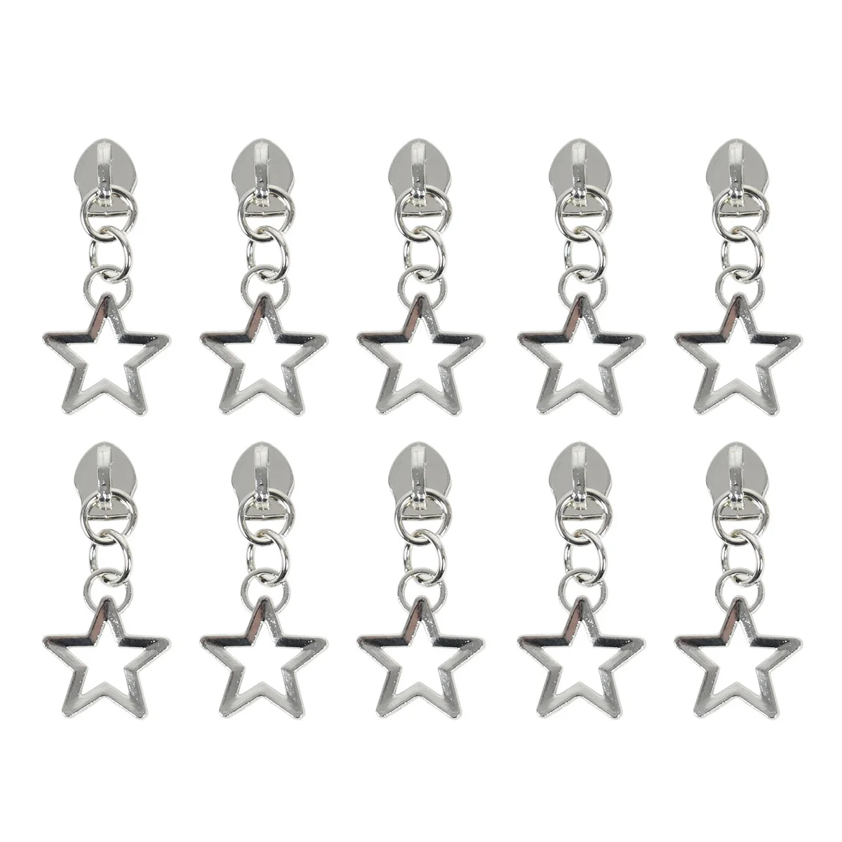 Zipper Repair Kit 10PCS 5# Star Shape Zipper Sliders For Tailor Sewing