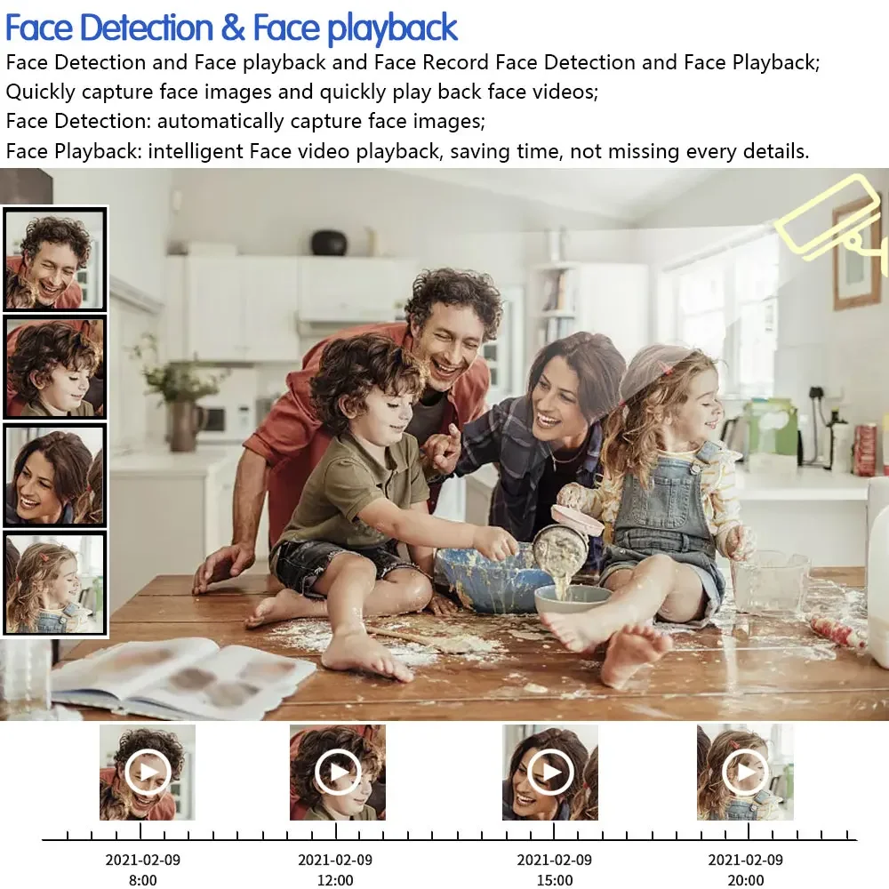 8MP XMEYE CCTV Analog Dome Camera 4K Indoor Home Color Night Vision 5MP Face Detection AHD Security Surveillance Camera BNC DVR 2