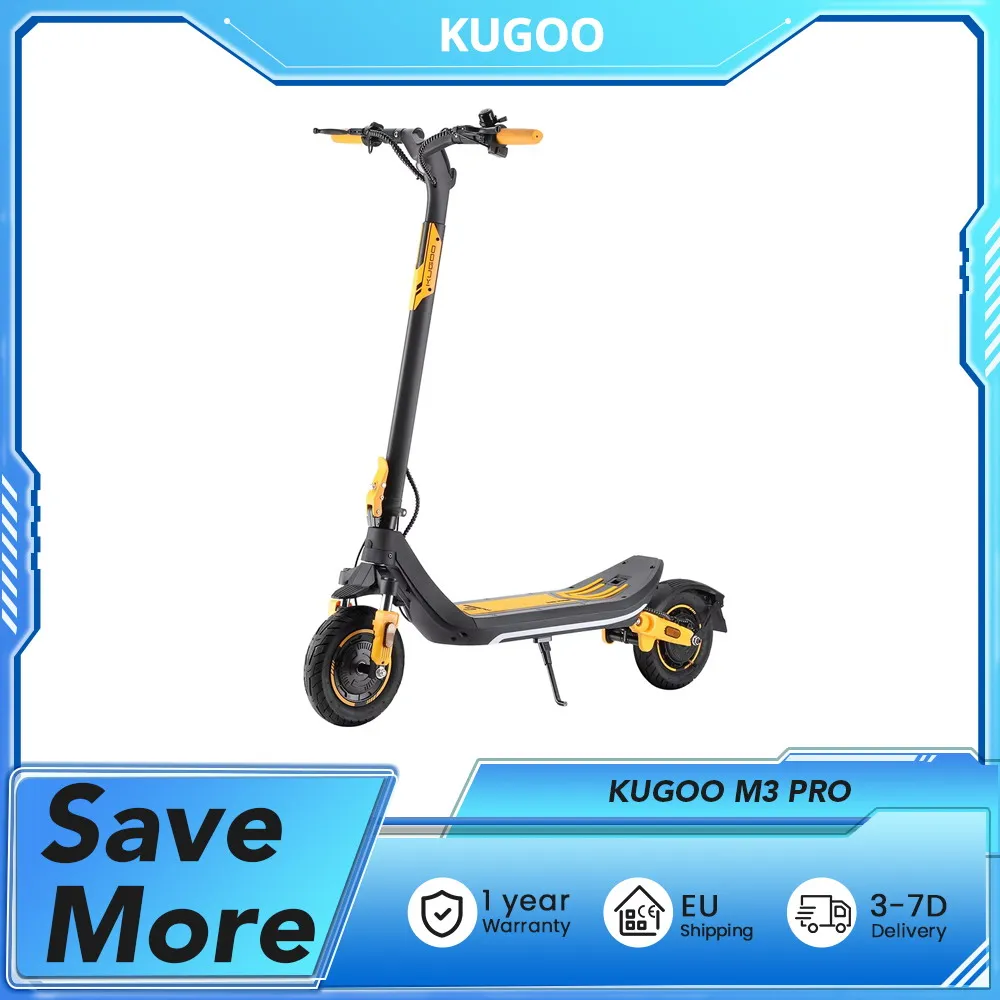 KUGOO M3 PRO con pneumatici da 600 W, 13 Ah/48 V, 10 pollici, portata 64 km, IP54, pressione pneumatici da 50 PSI, sistema di sospensione a molla, NFC