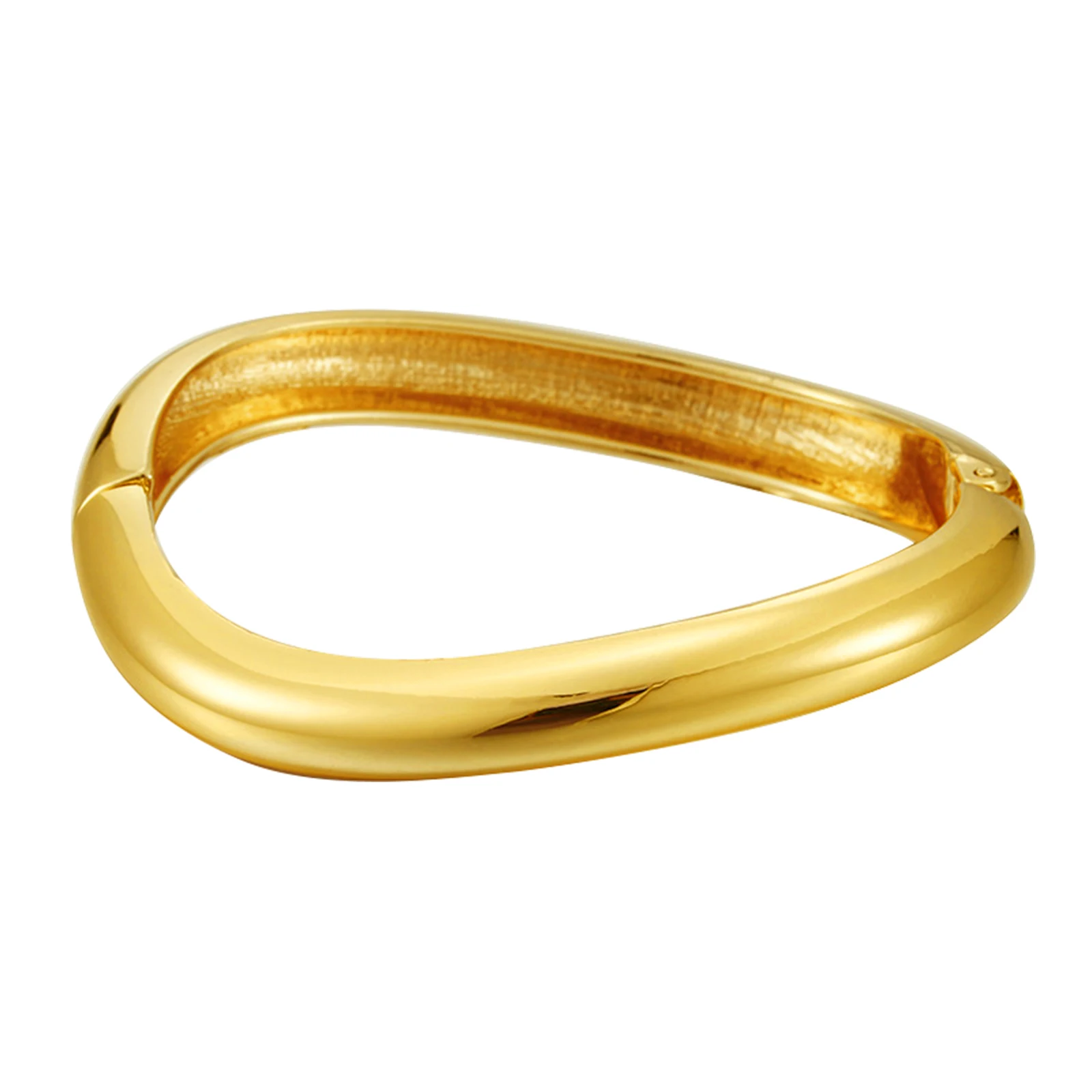 Punk Wave Open Cuff Bangles for Women Adjustable Irregular Arm Bracelet Jewelry Accessories