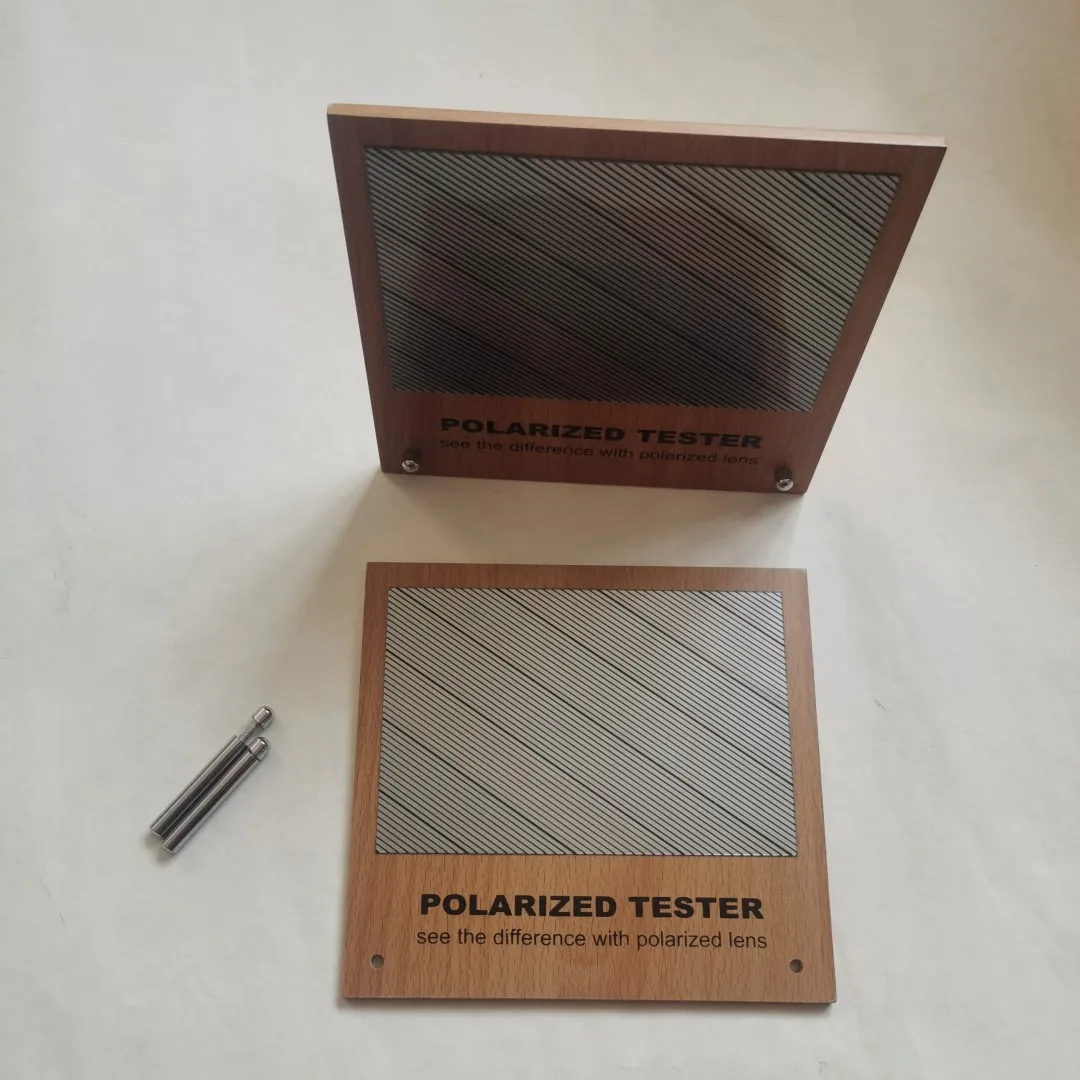 Lente Polarizada Cartão de Teste para Teste Polarizando Óculos de Sol Polaroid Cartão de Teste Óculos de Sol Acessórios Peças Lote - Imagem 4