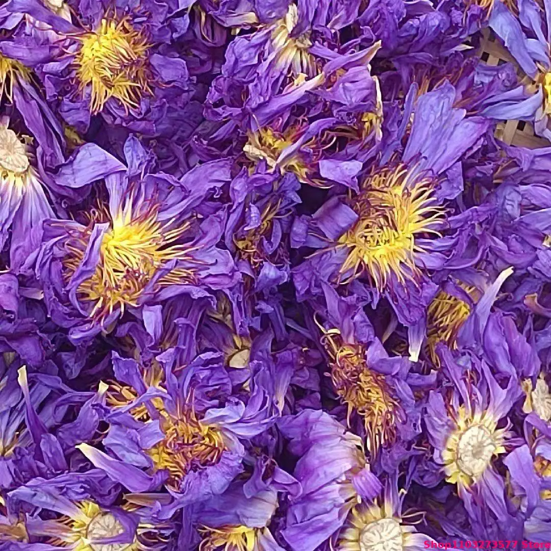 Natural Bulk Organic Blue Lotus Dried Flowers Decorating Soap Candles blue lotus flowers