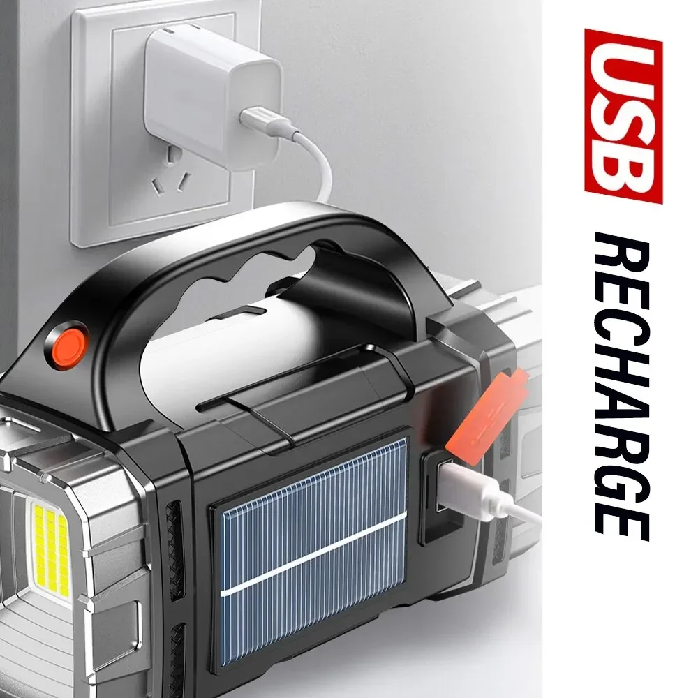 Solar USB LED Flashlight 4