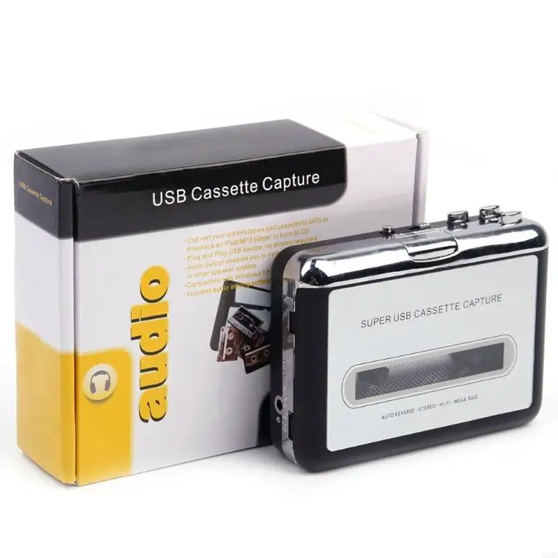 462B Portable Tape Player Portable Walkman Stereo USB Cassette to MP3 Converter with 3.5mm Socket Tape Cassette Player