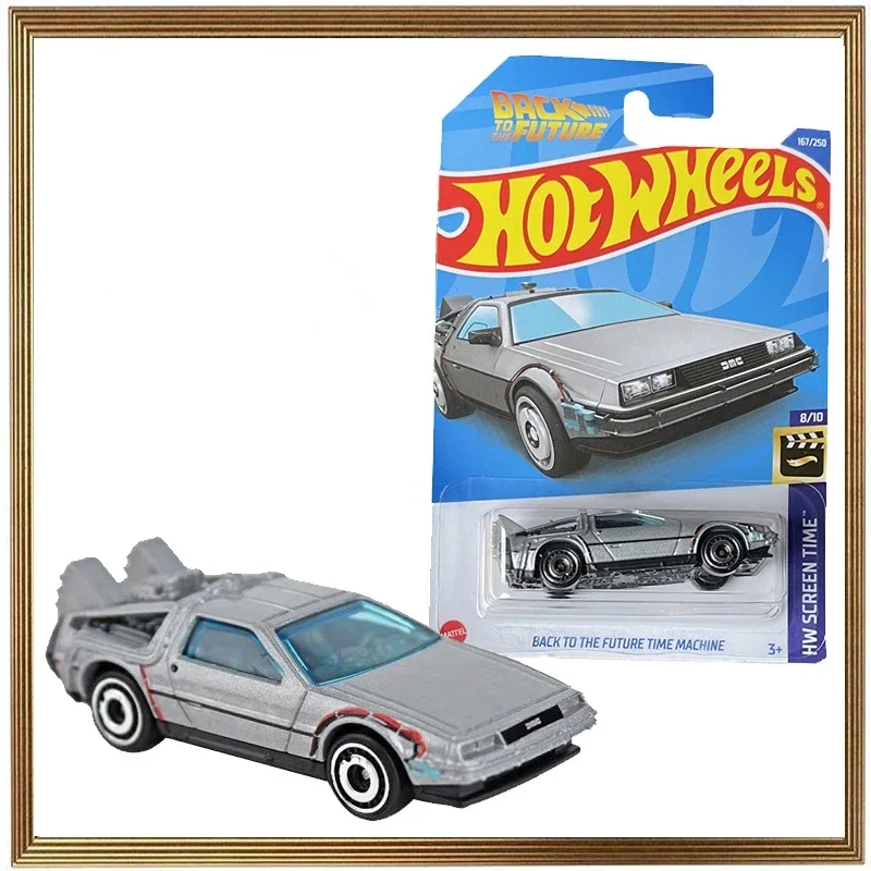 

Free Shipping Original Hot Wheels Back To The Future Time Machine 1:64 Diecast Cars HotWheels 1/64 Model Car Toy Kids Toys Boys