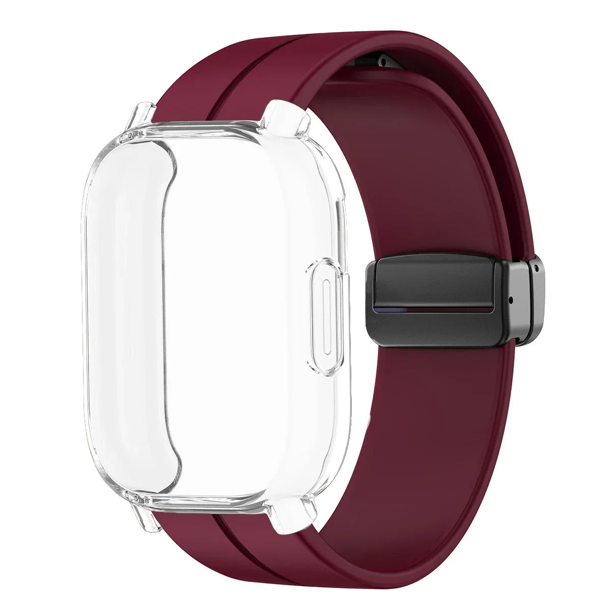 Enhanced TPU Case with Silicone Strap for Smartwatch Protection and Style
