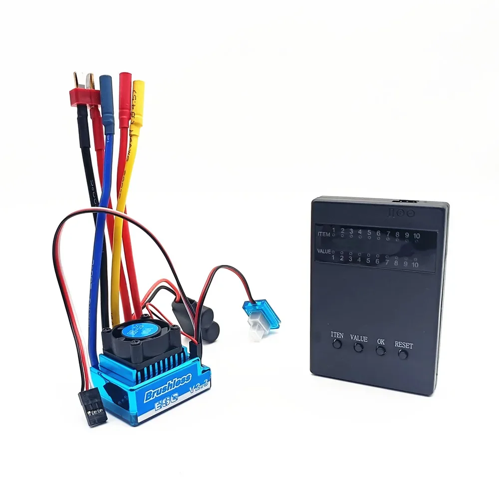 Câbles et connecteurs de l'ESC Brushless 45A-120A avec carte programmation pour véhicules RC