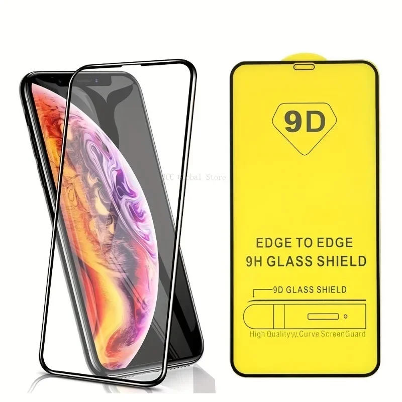 

2Pcs Full Cover Tempered Glass For iPhone 13 Pro 12 Mini 11 14 Pro Max Screen Protector For IPhone 15 7 8Plus X XR XS Max