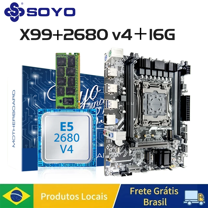 SOYO X99 Gaming Motherboard Set with Intel Xeon E5 2680 V4