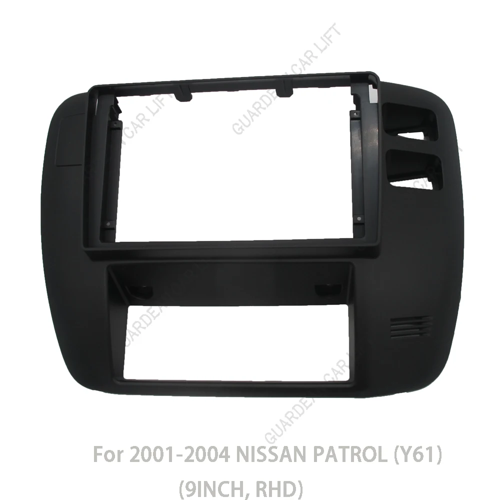 닛산 순찰 1997-2005(9 인치) 자동차 라디오 Fascias GPS MP5 안드로이드 스테레오 DVD 플레이어 2 Din 헤드 유닛 패널 대시 프레임 트림 키트