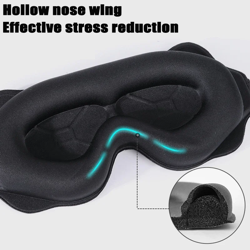3D Sleep Mask Natural Sleeping Eye Mask Eyeshade Cover Shade Eye Patch Women Men Soft Portable Blindfold Travel Eyepatch 1Pcs 3