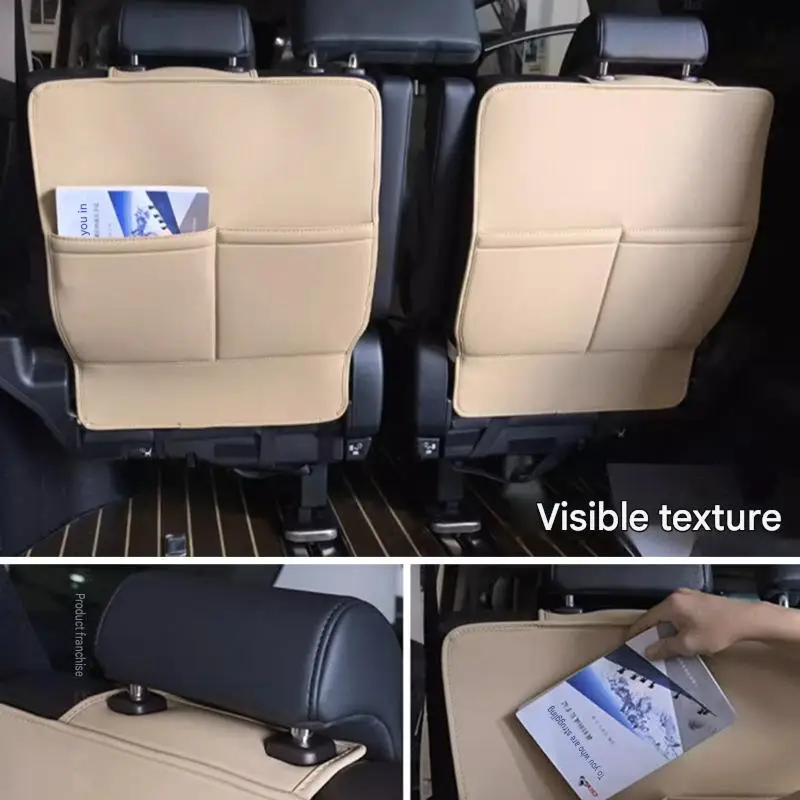 Toyota Alphard Vellfire 30 시리즈 2015-2022 2nd 3rd 행 시트 백 프로텍터 킥 매트 긁힘 방지 가죽 커버
