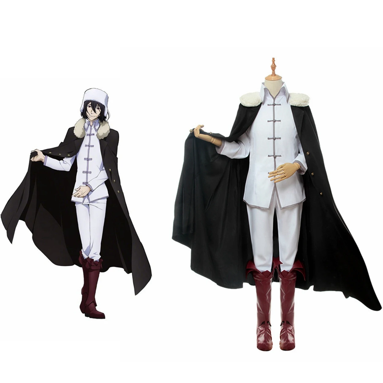 

Unisex Anime Cos Bungo Stray Dogs Fyodor D Cosplay Costumes Halloween Christmas Party Uniform Suits