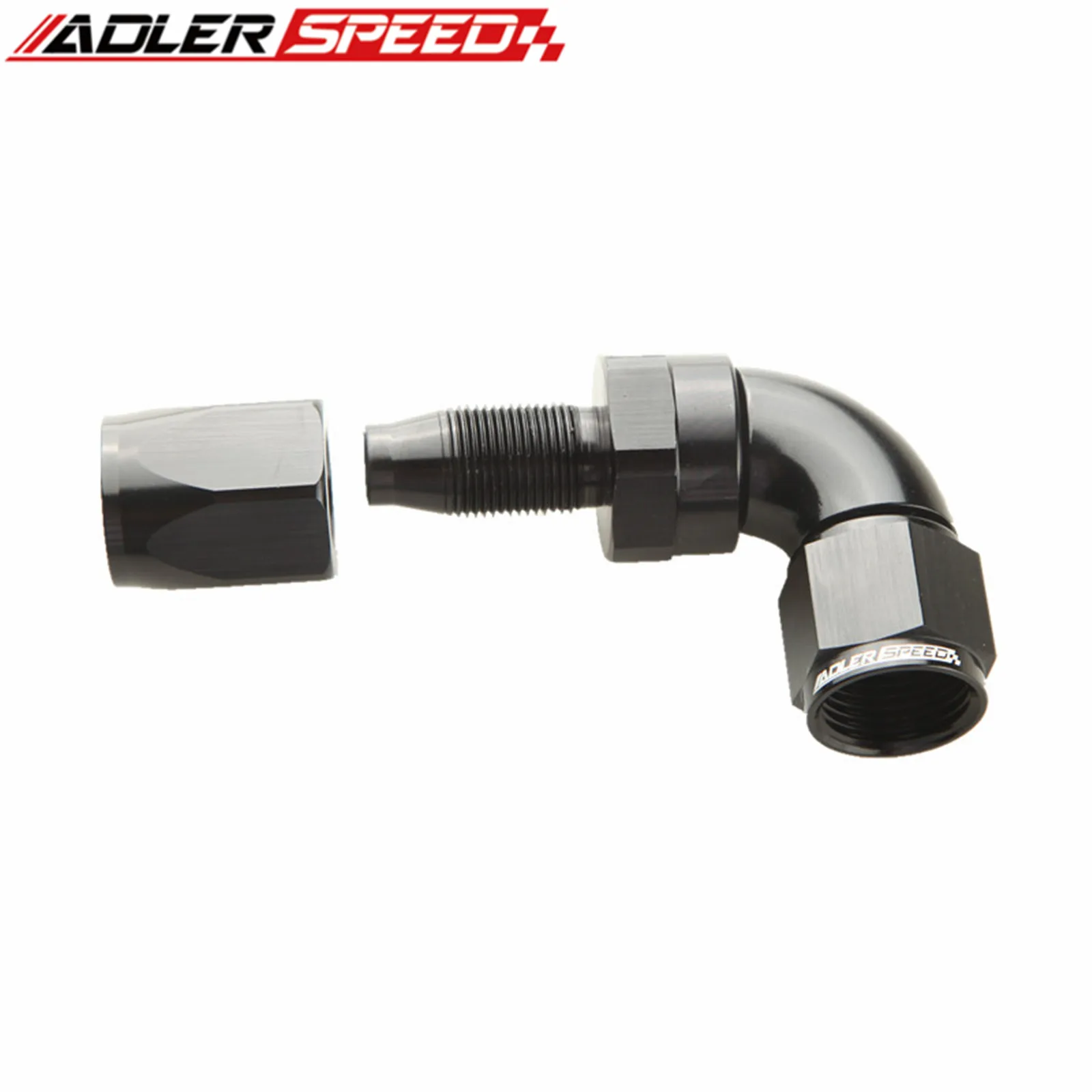 ADLERSPEED 90도 AN4 AN6 AN8 AN10 AN12 회전식 호스 엔드 피팅 어댑터 알루미늄 레드-블루/블랙/블랙-퍼플