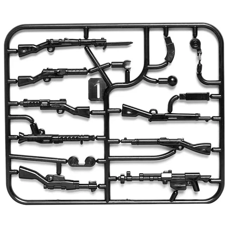 Beige Military Weapon Box Building Block Accessories