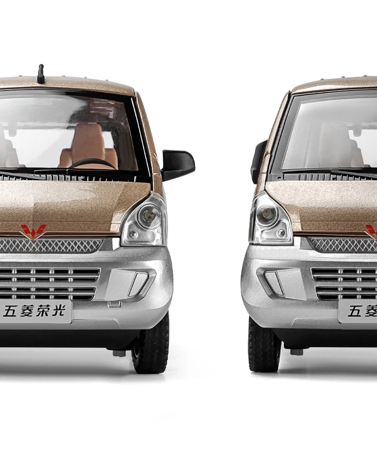 1:24 Wuling Rongguang Van Alloy Car Model Diecast Metal Toy Vehicles Model Sound And Light Simulation Collection