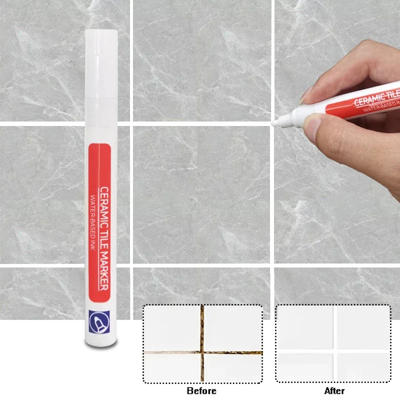 Tile Grout Marker 12 Color White Waterproof Tile Marker Grout Pen Wall Seam Pen For Tiles Floor Bathroom Decontamination Seam Repair Tools