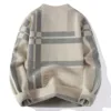 2024 New Fall Winter High End Mink Cashmere Sweater Men Long Sleeve Slim Fit Pullover Men Fashion Striped Mens Christmas Jumper 2