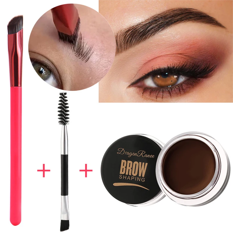 

HEALLOR Multi-function Eyebrow Brush With Wild Eyebrows Cream Concealer Square Eye Brow Make Up Brushes For Women Eyebrow Gel