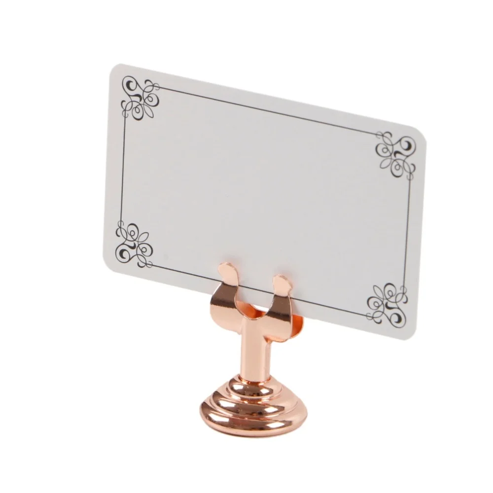 Metal Photo Holder Block Slot Base Paper Card Display Clip Stand Storage Bracket Ticket Clamp Desk Sign Holding Price Tag Rack |