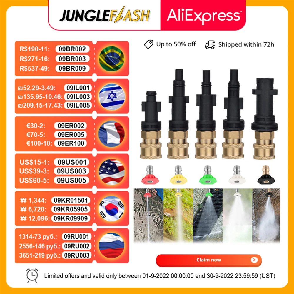 Pressure Washer Male Adapter G1/4" Quick Release Connector Nozzle For