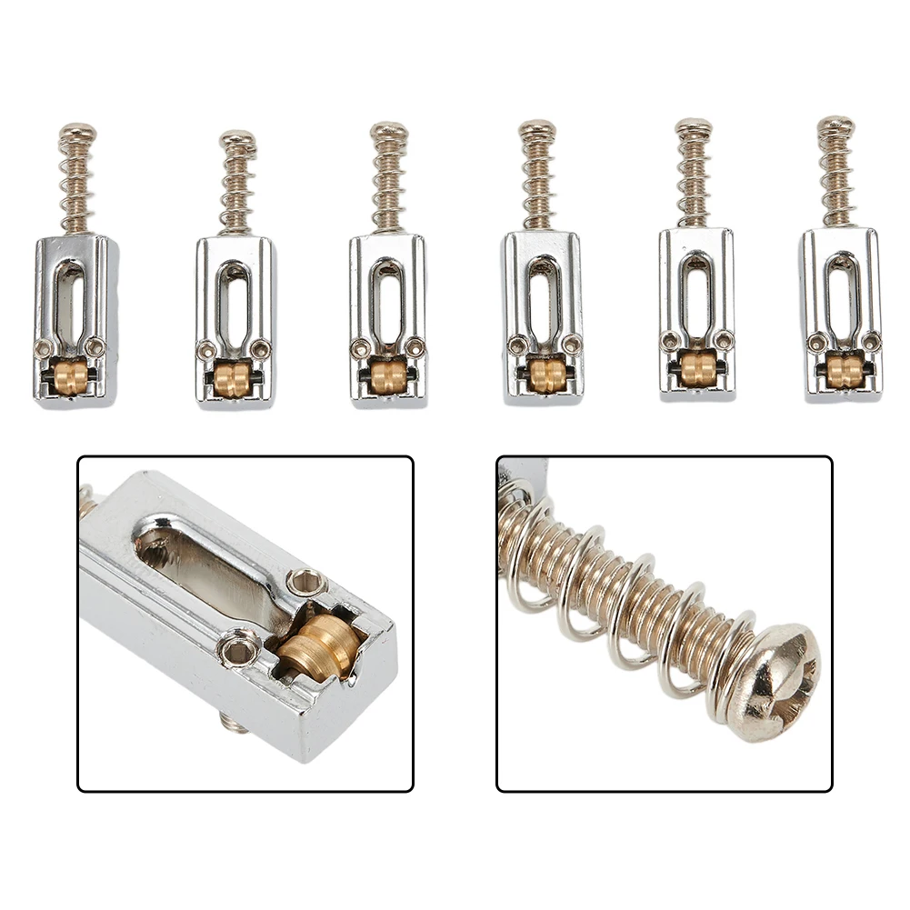 

Useful Bridge Saddles Tremolo Rollers Silver/Black/Gold Zinc Alloy 0.87 * 0.41 Inch Accessories Electric Guitar
