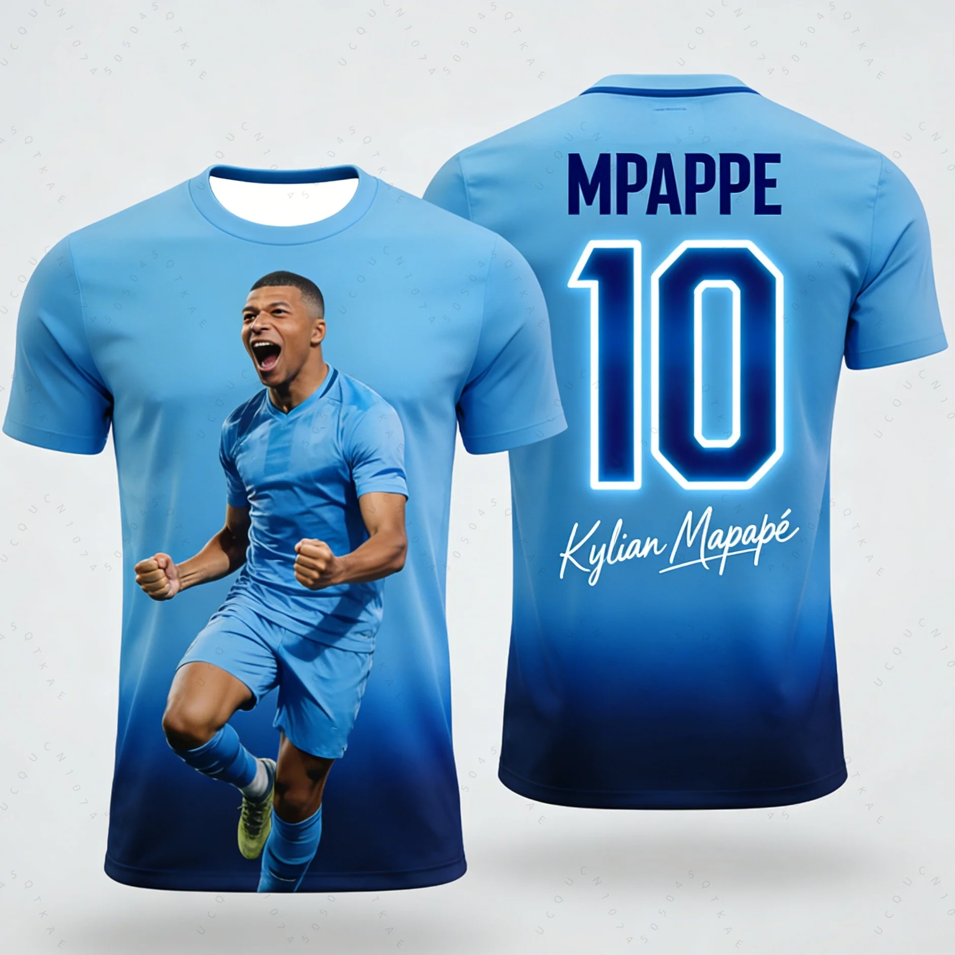 26 패션 Mbappe 스페셜 에디션 축구 티셔츠 빠른 건조 야외 스포츠 저지 통기성 남성 여성 키즈 오토바이 티셔츠